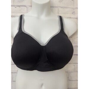 Vanity Fair Lingerie Sport Bra Full Figure Wireless Black Style 71500 Size‎ 40DD